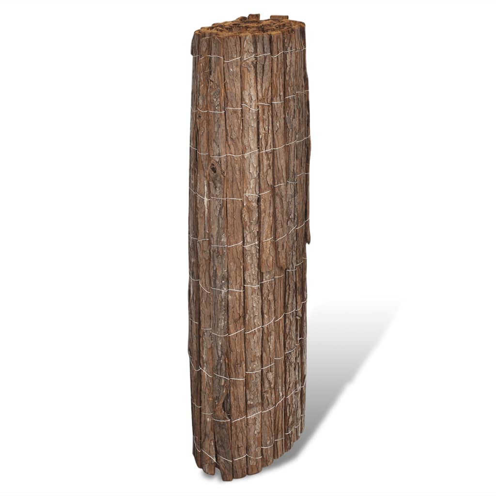 vidaXL Gard din scoarță de copac, 400 x 100 cm