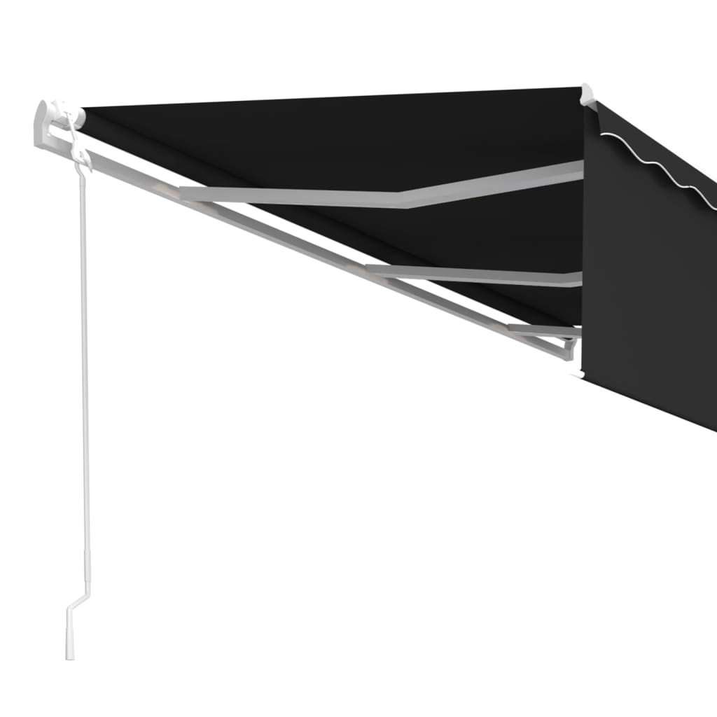 vidaXL Copertină retractabilă automat cu stor, antracit, 6x3 m
