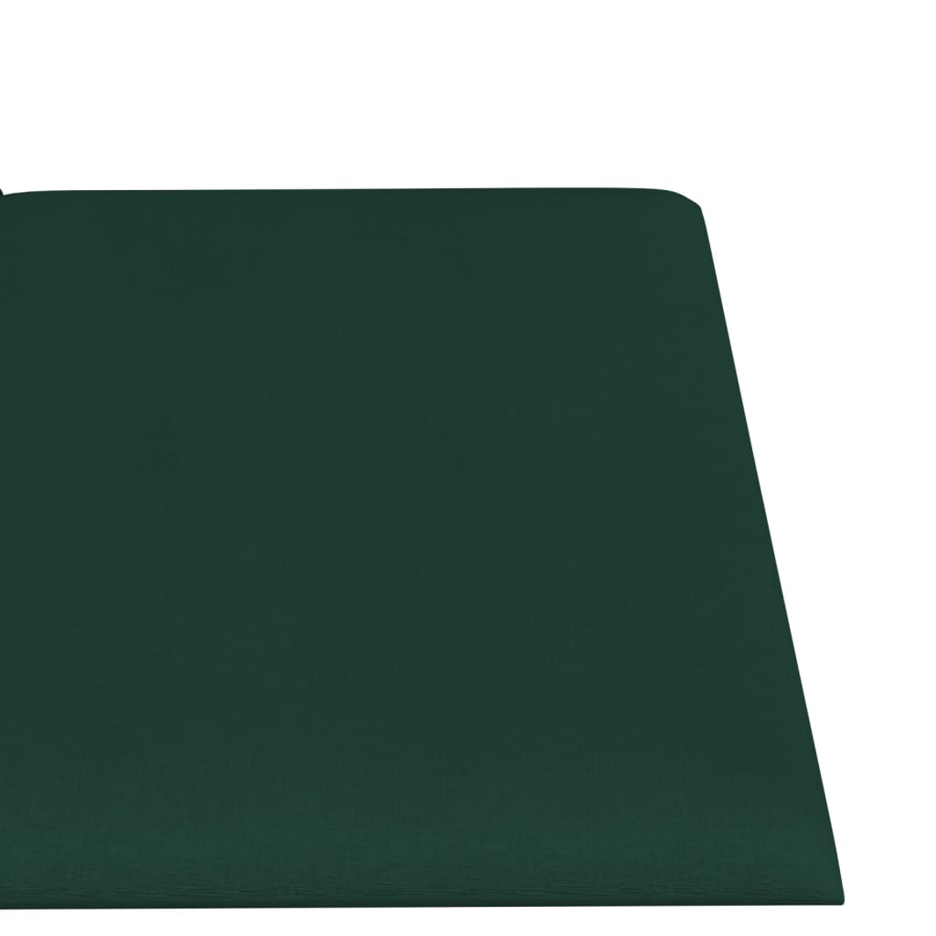 vidaXL Panouri de perete 12 buc. verde închis 30x15 cm textil 0,54 m²