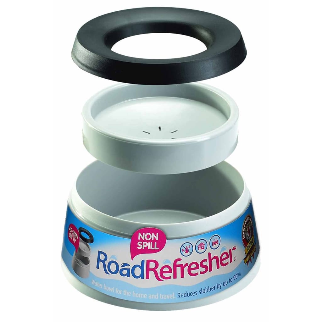 Road Refresher Bol de apă animal de companie non-spill gri mic SGRR
