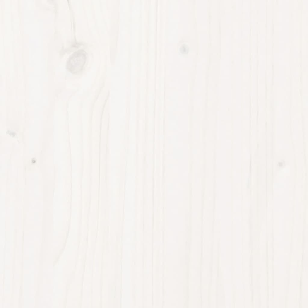 vidaXL Masă de grădină, alb, 100x50x75 cm, lemn masiv de pin