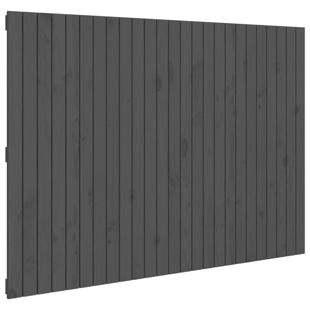 vidaXL Tăblie de pat pentru perete, gri, 159,5x3x110 cm lemn masiv pin