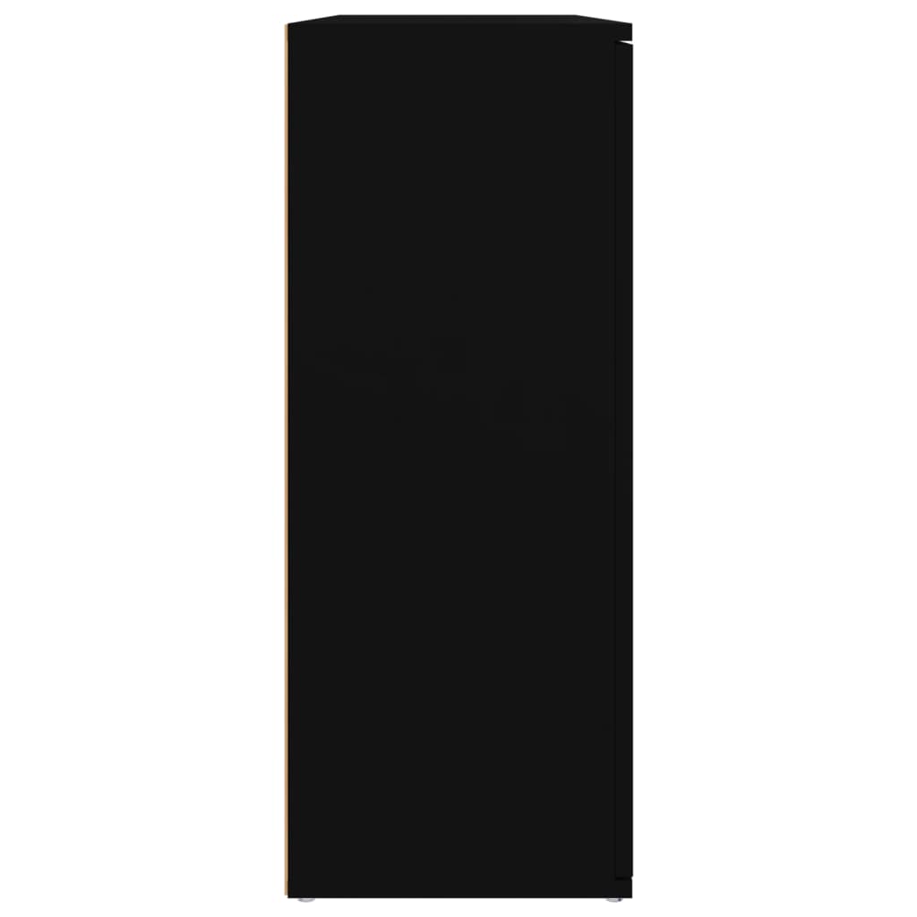 vidaXL Servantă, negru, 91x29,5x75 cm, lemn prelucrat