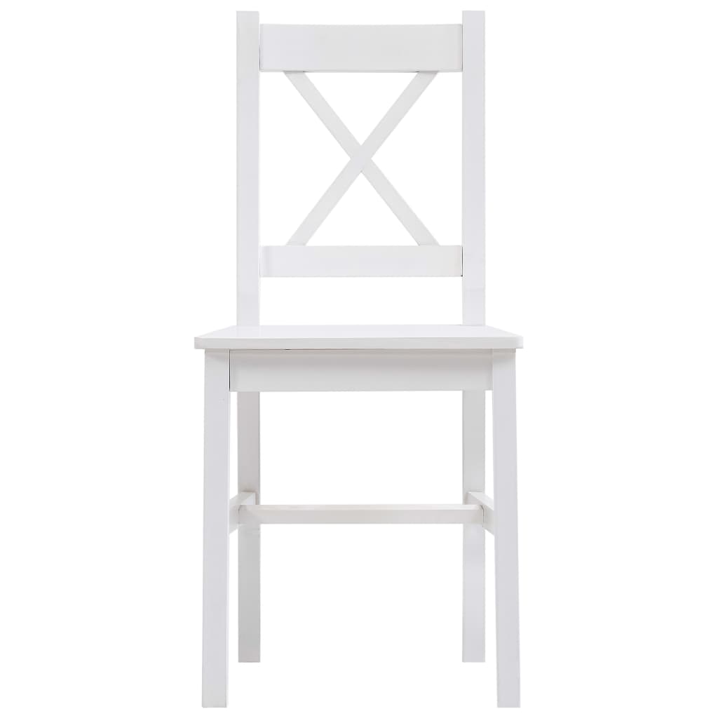 vidaXL Set mobilier de bucătărie, 7 piese, alb, lemn de pin