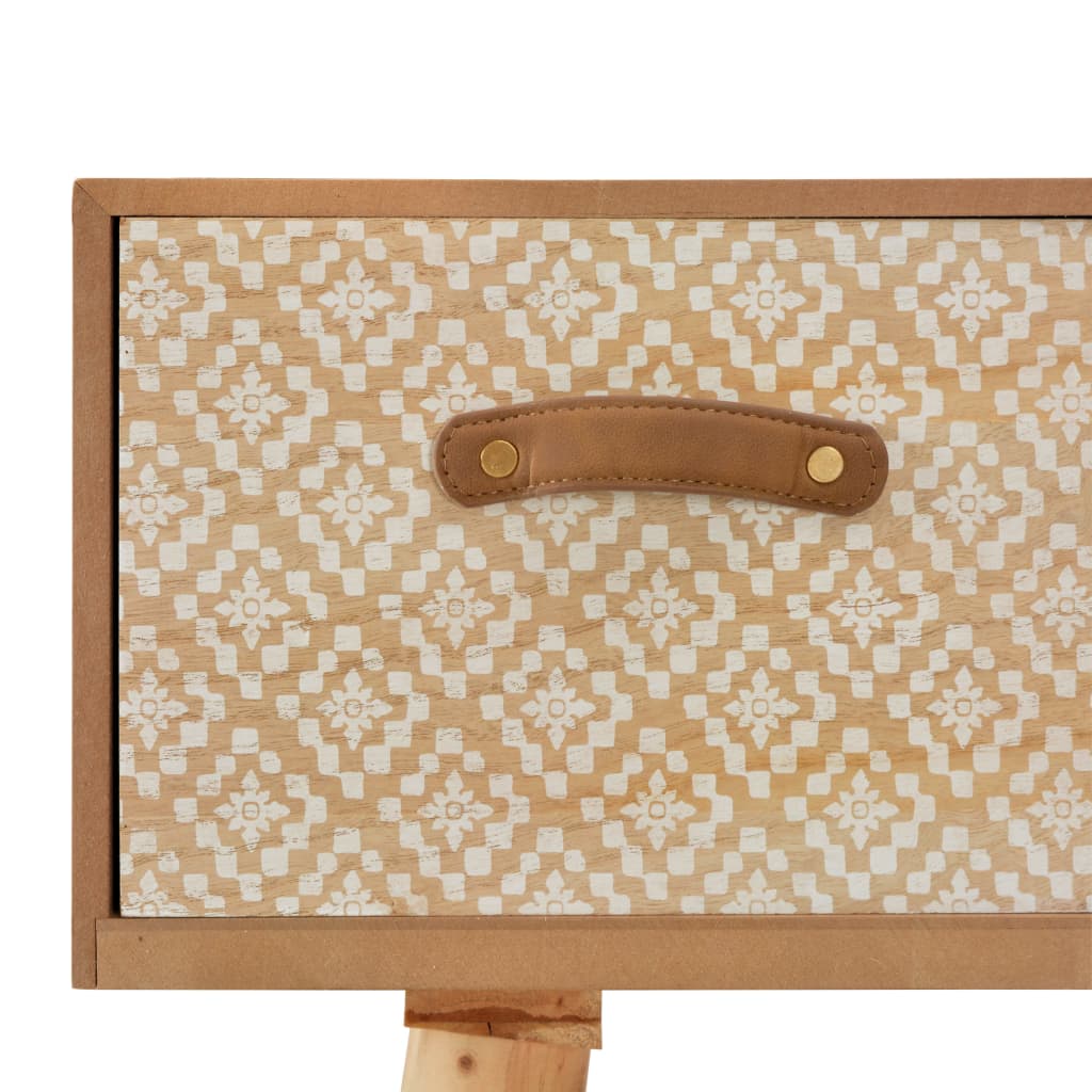 vidaXL Masă consolă cu 4 sertare, 110x30x75 cm, lemn masiv pin