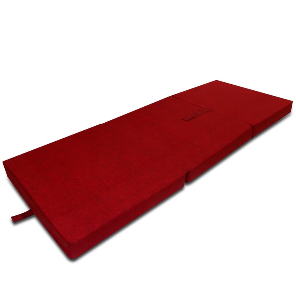 vidaXL Saltea din spumă, pliabilă, 190 x 70 x 9 cm roșu