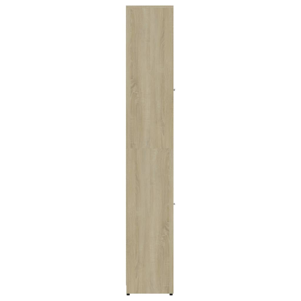 vidaXL Dulap de baie, stejar sonoma, 30x30x183,5 cm, PAL
