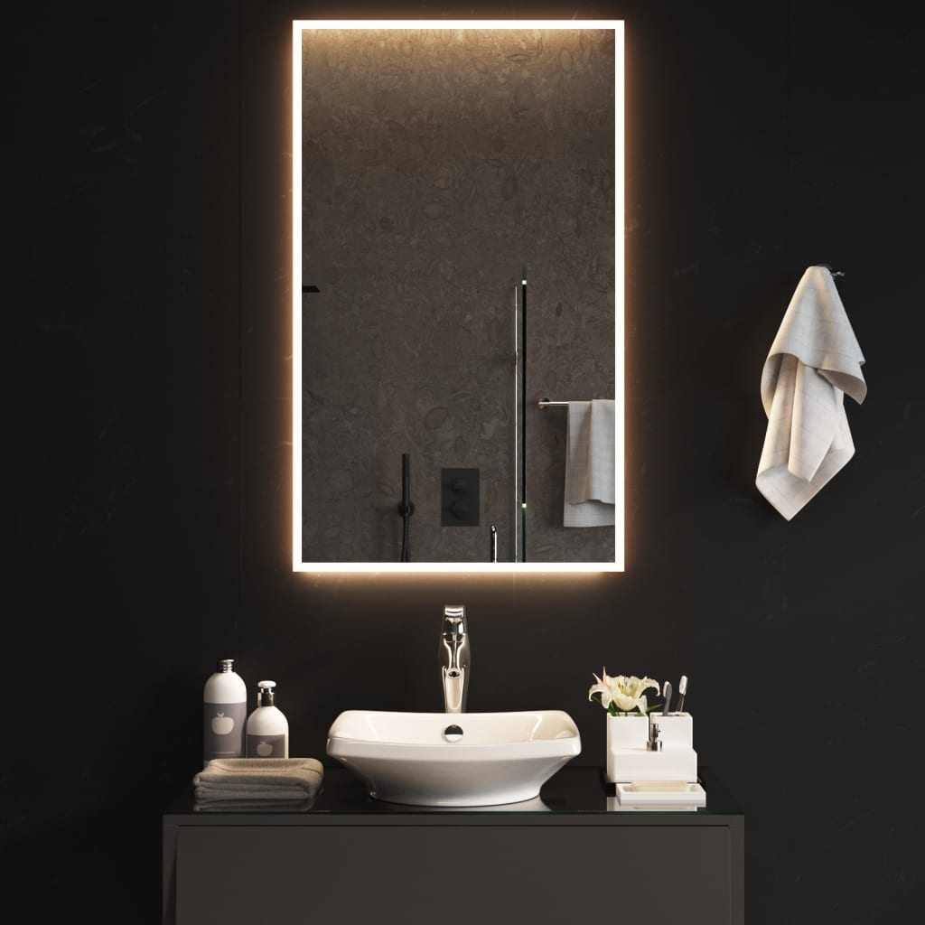 vidaXL Oglindă de baie cu LED, 60x100 cm