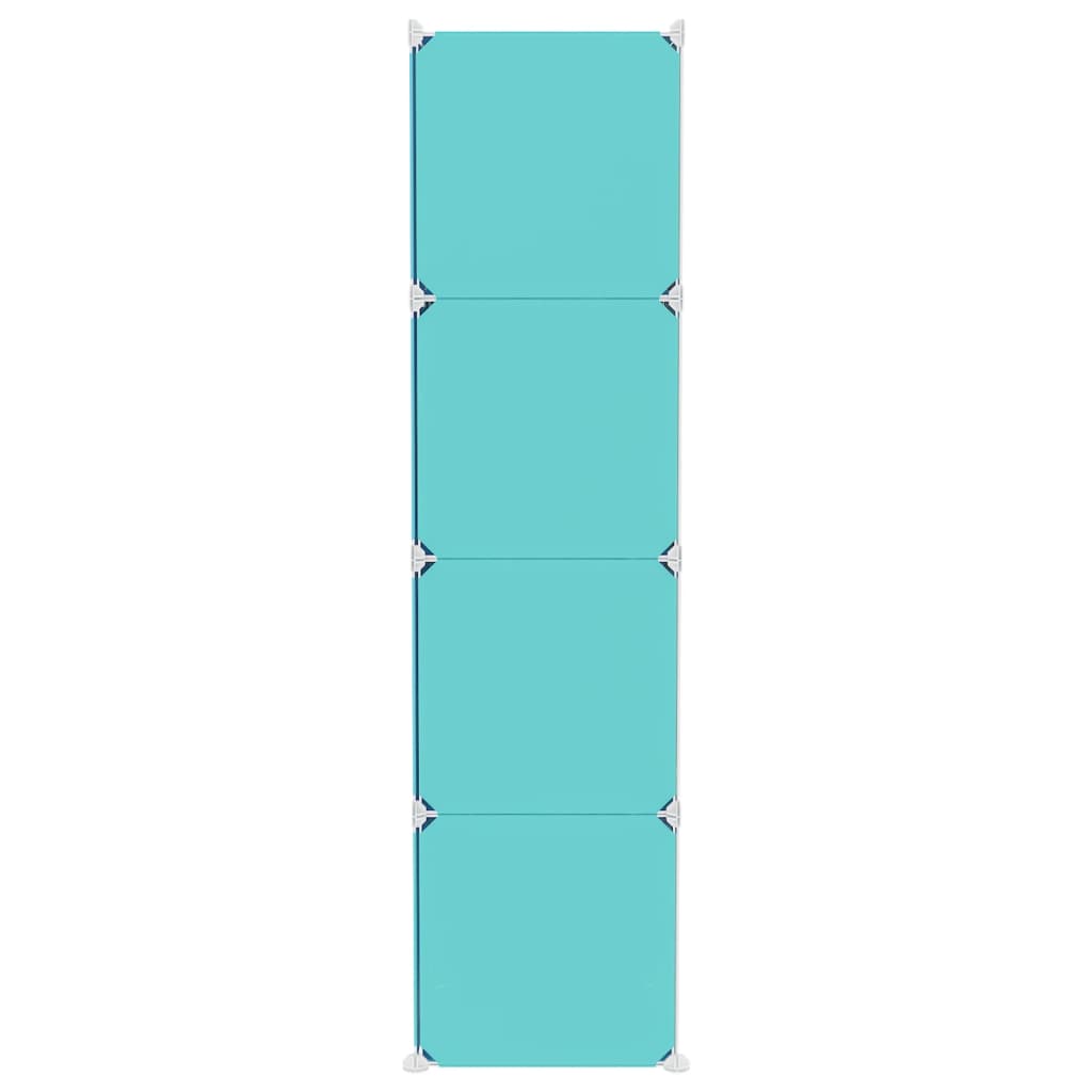 vidaXL Dulap de depozitare cub pentru copii, 12 cuburi, verde, PP