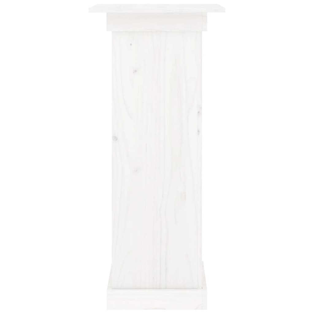 vidaXL Suport pentru flori, alb, 40x40x90 cm, lemn masiv de pin