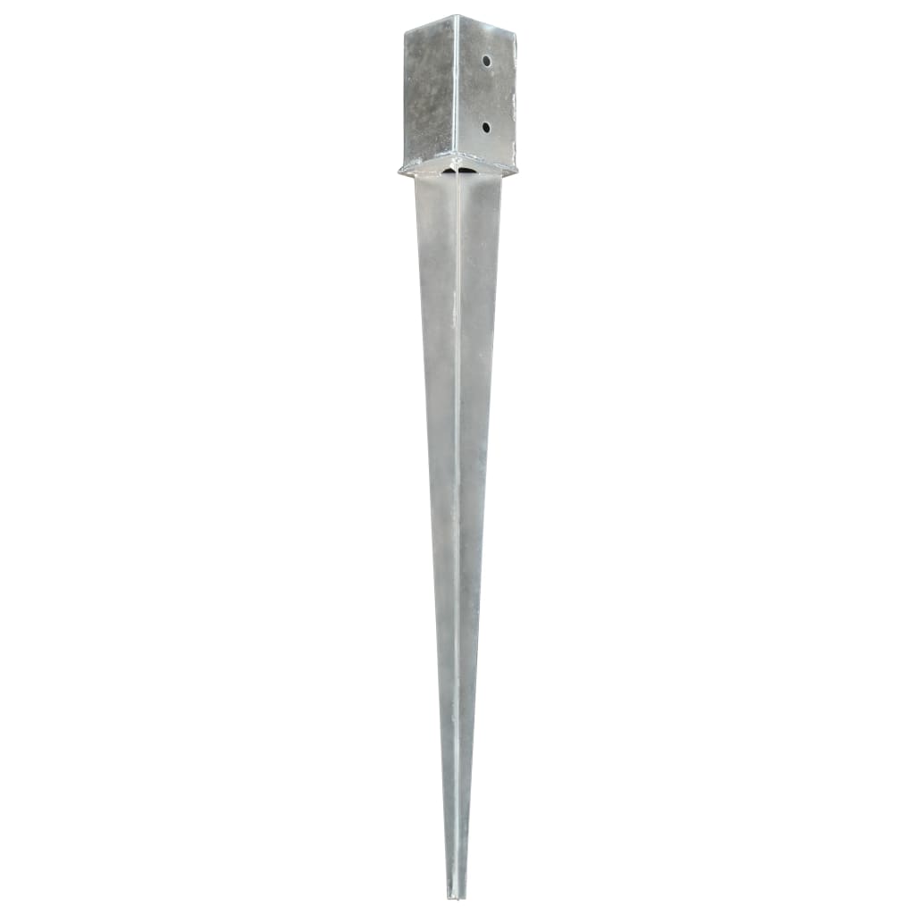 vidaXL Țăruși de sol, 12 buc., argintiu, 8x8x91 cm, oțel galvanizat