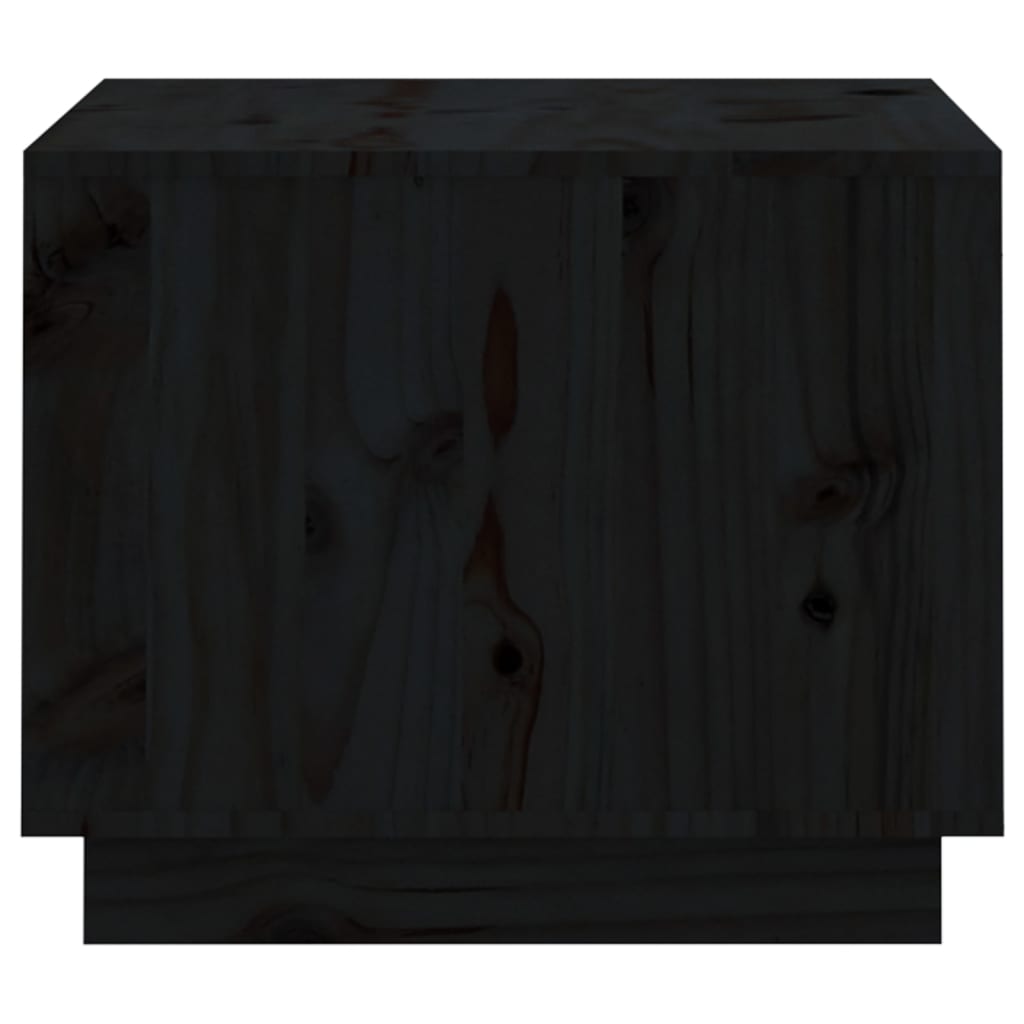 vidaXL Măsuță de cafea, negru, 120x50x40,5 cm, lemn masiv de pin
