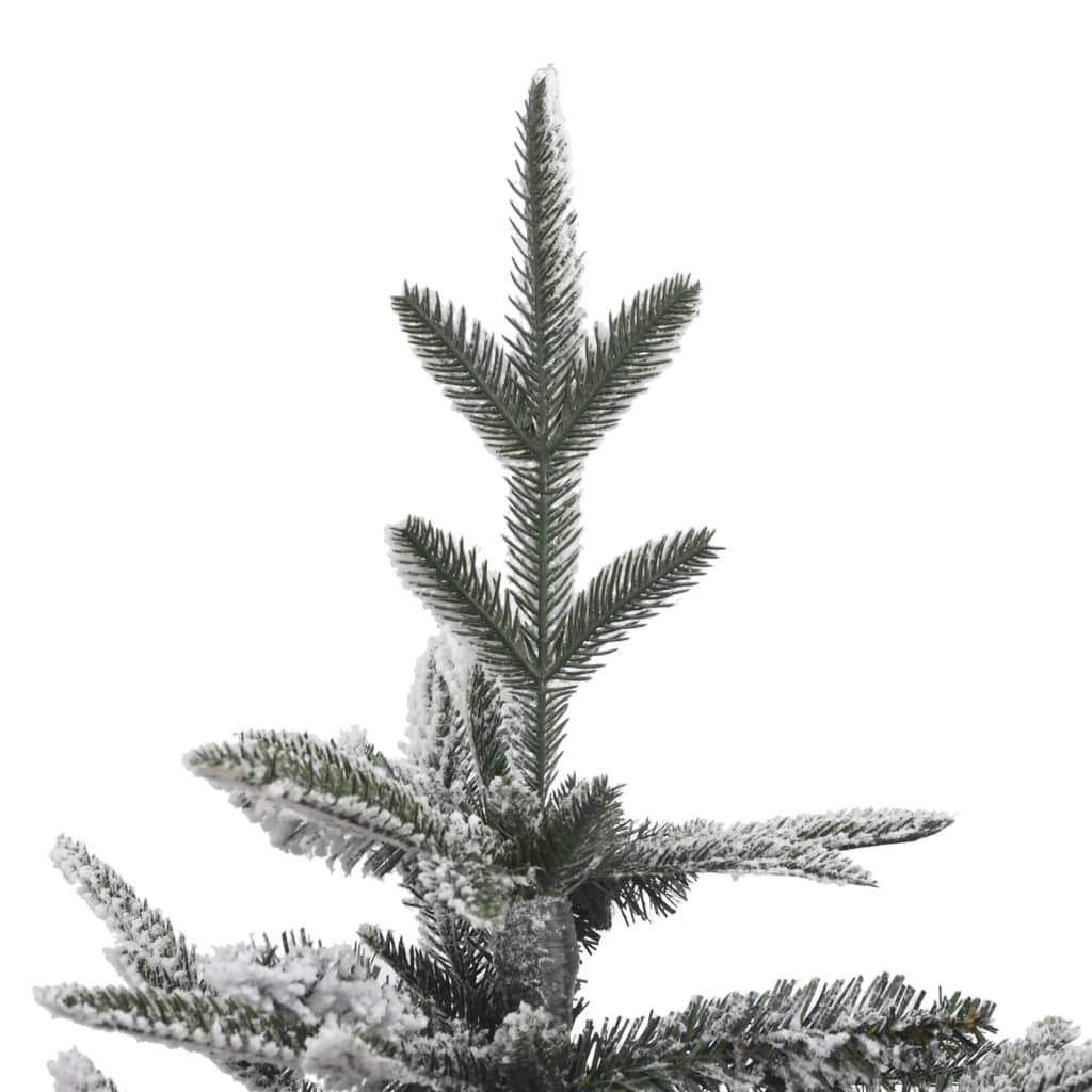 vidaXL Brad Crăciun artificial pre-iluminat cu zăpadă, 240 cm, PVC&PE