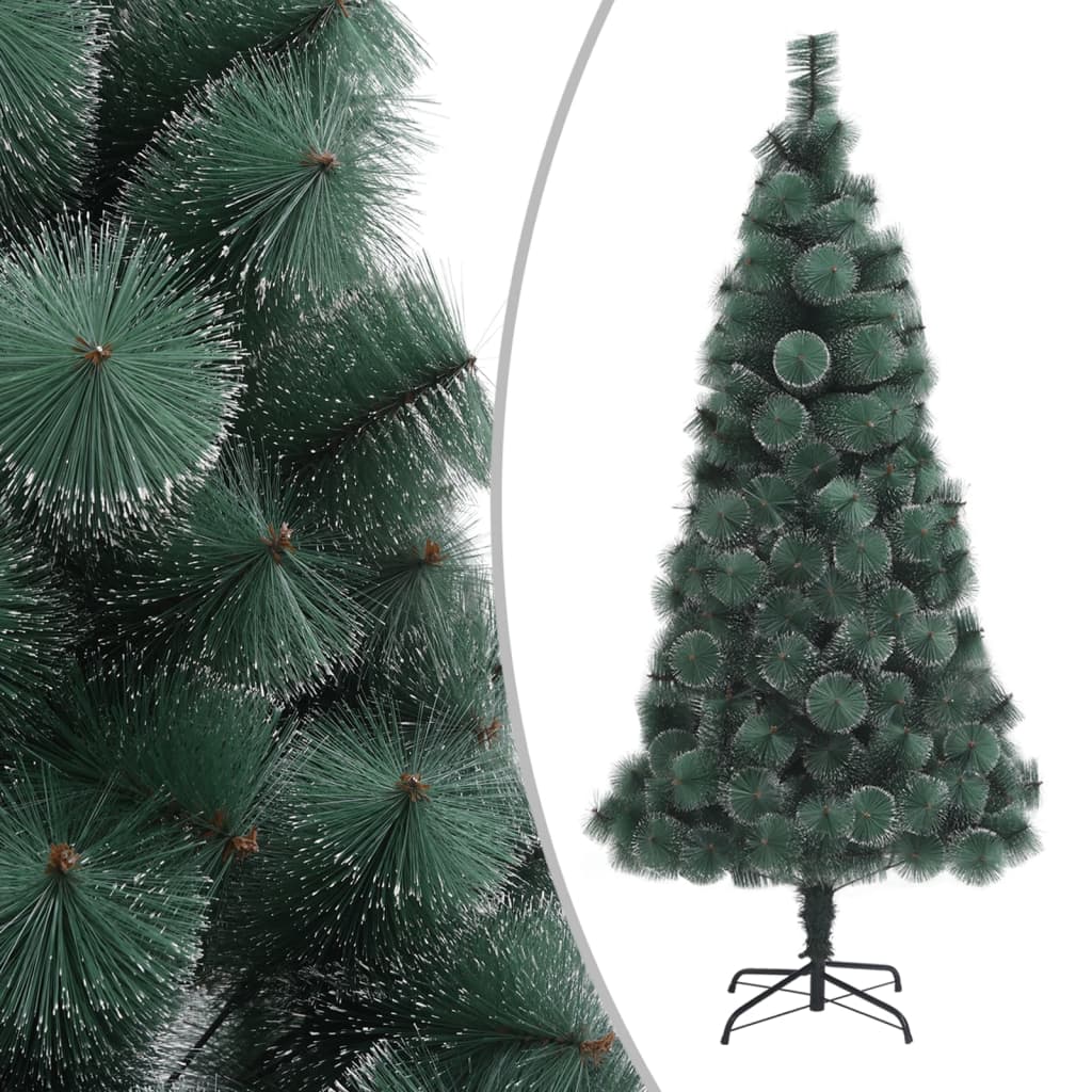 vidaXL Brad de Crăciun artificial cu suport, verde, 210 cm, PET