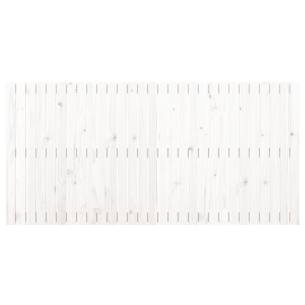 vidaXL Tăblie de pat pentru perete, alb, 185x3x90 cm, lemn masiv pin