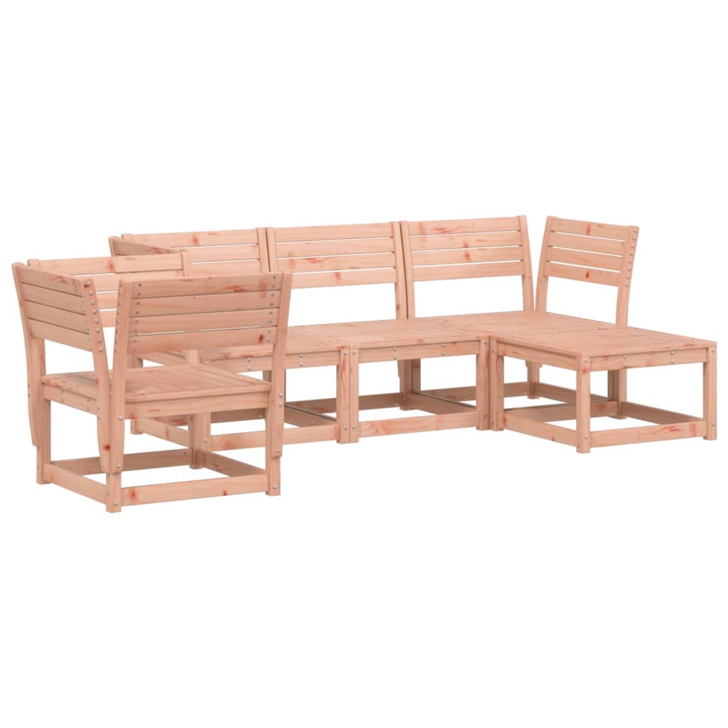 vidaXL Set mobilier relaxare de grădină, 5 piese, lemn masiv douglas