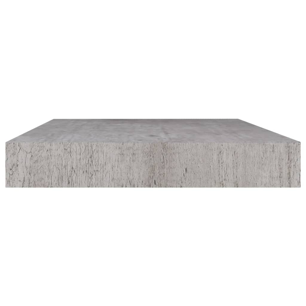 vidaXL Rafturi de perete suspendate 4 buc. gri beton 40x23x3,8 cm MDF