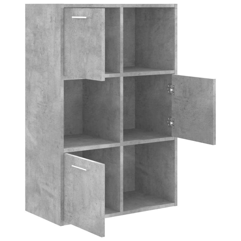 vidaXL Dulap de depozitare, gri beton, 60 x 29,5 x 90 cm, PAL