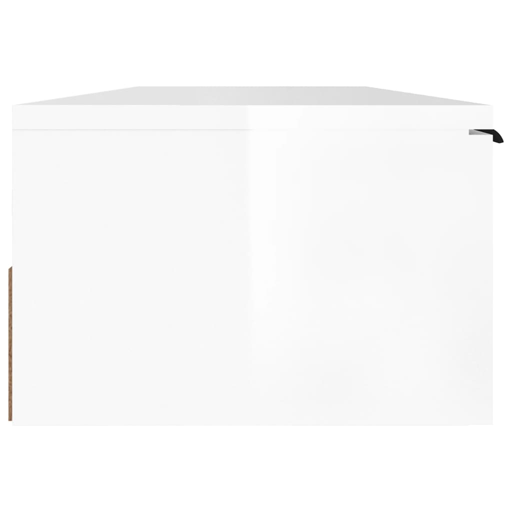 vidaXL Dulap de perete, alb extralucios, 102x30x20 cm, lemn compozit