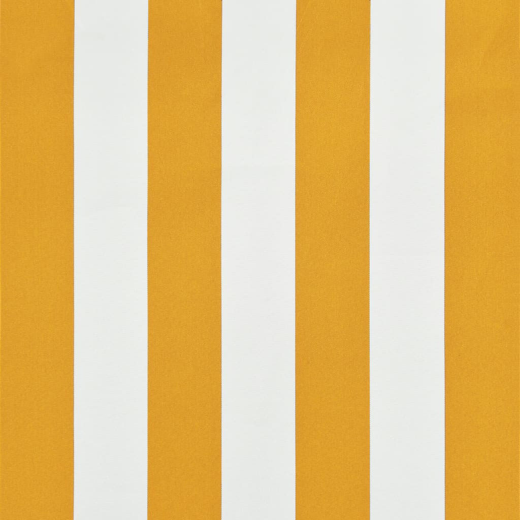 vidaXL Copertină retractabilă, galben și alb, 300 x 150 cm