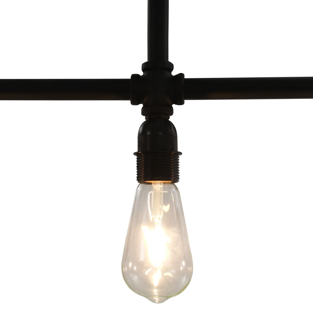 vidaXL Lampă de tavan, negru, 3 becuri x E27