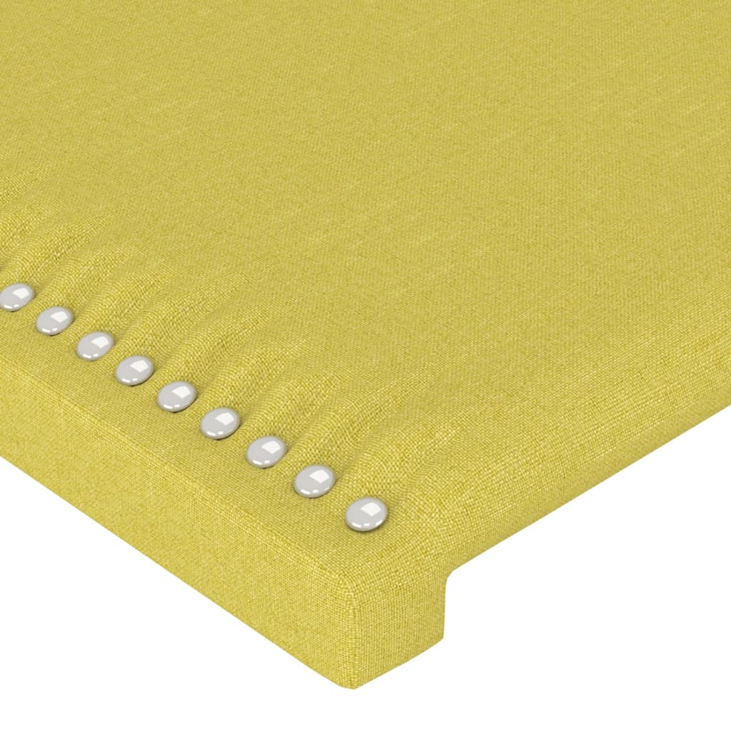 vidaXL Tăblii de pat, 2 buc, verde, 100x5x78/88 cm, textil