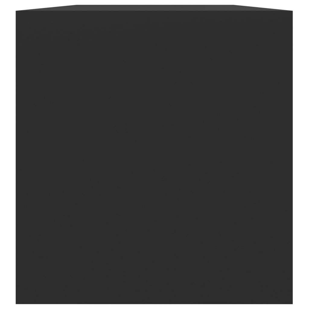 vidaXL Cutie de depozitare viniluri, negru, 71x34x36 cm, lemn compozit