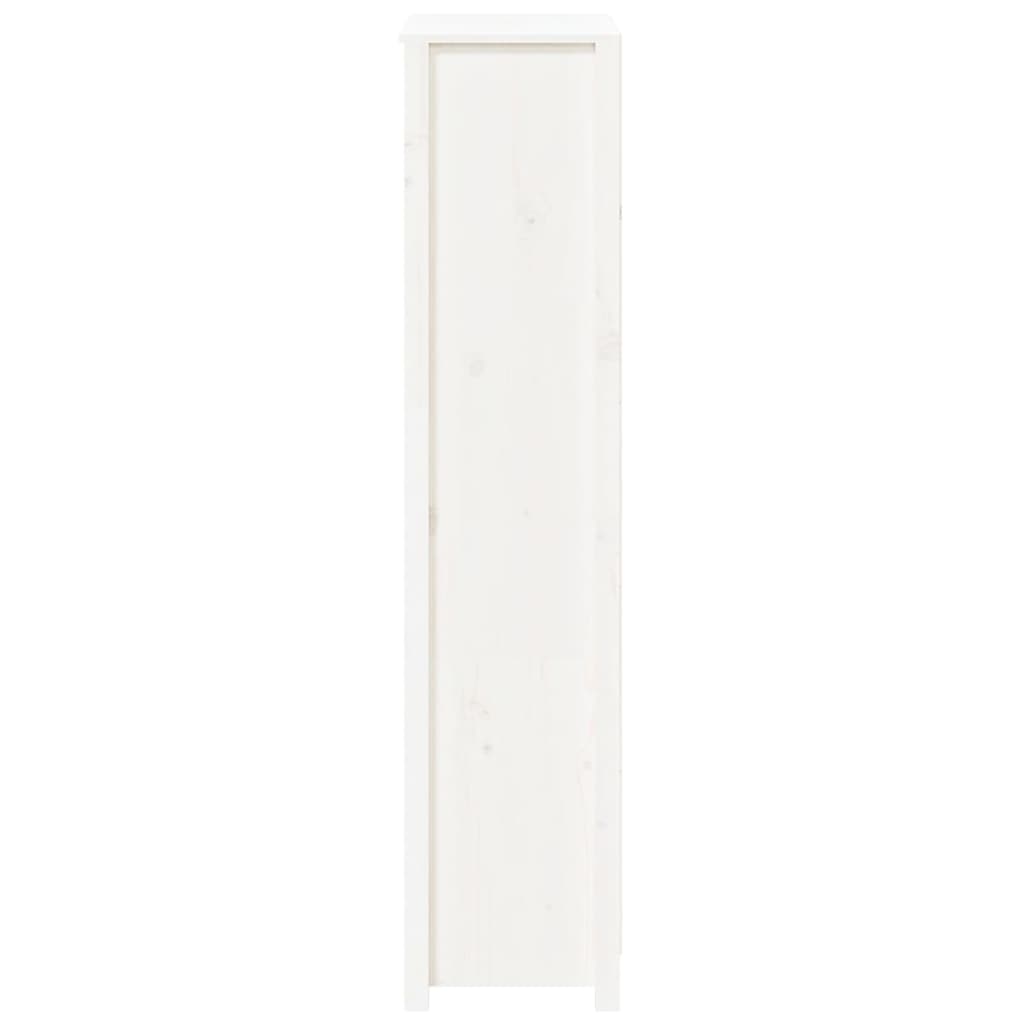 vidaXL Dulap înalt, alb, 80x35x154 cm, lemn masiv de pin