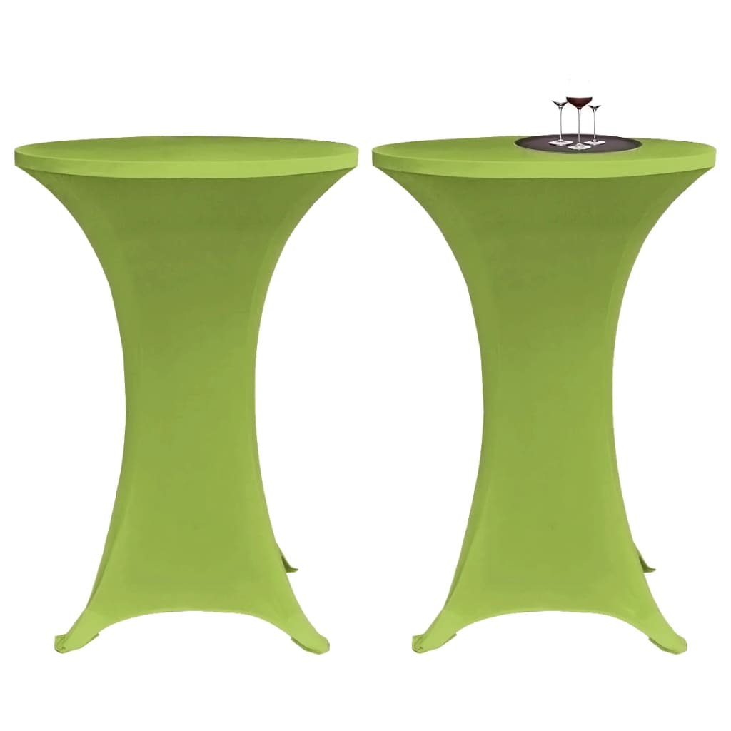 vidaXL Husă elastică pentru masă, 4 buc., verde, 80 cm