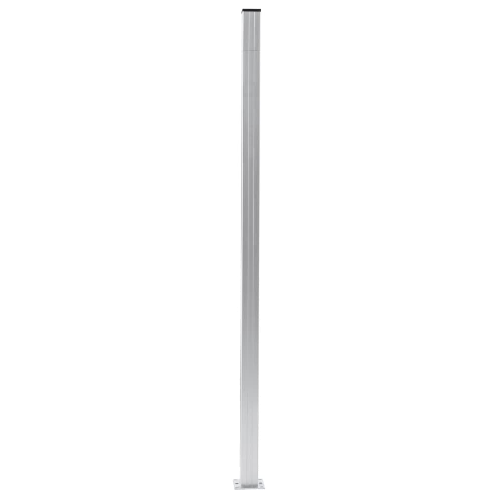 vidaXL Stâlpi de gard, 3 buc., 185 cm, aluminiu