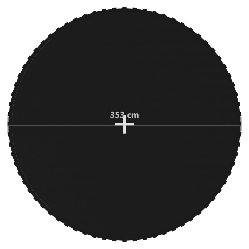 vidaXL Podea din pânză pentru trambulină rotundă de 3,96 m, negru