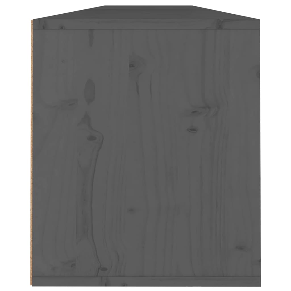 vidaXL Dulapuri de perete 2 buc. gri, 100x30x35 cm, lemn masiv de pin