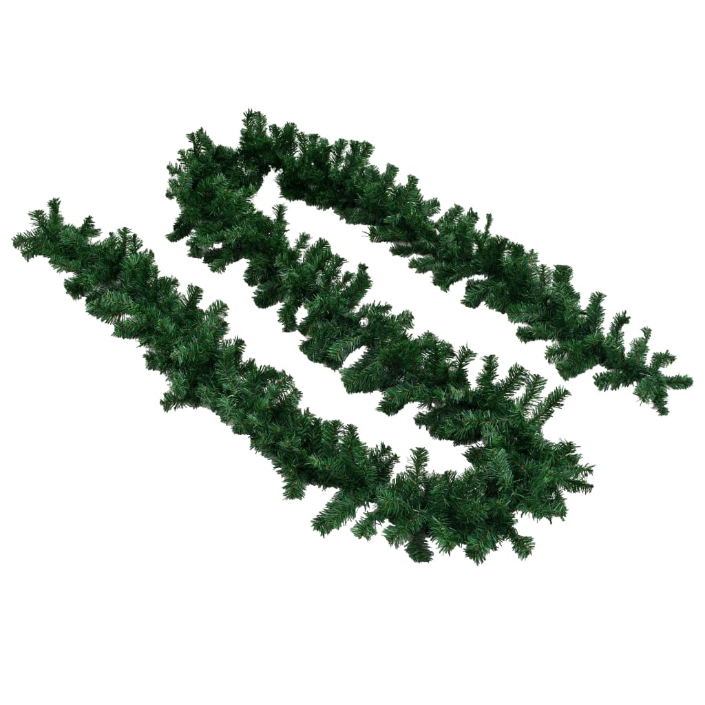 vidaXL Ghirlande de Crăciun, 4 buc., verde, 270 cm, PVC