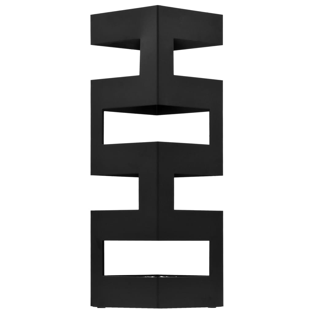 vidaXL Suport de umbrele, model Tetris, oțel, negru