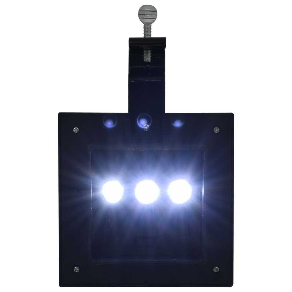 vidaXL Lămpi solare de exterior, 12 buc., negru, 12 cm, pătrat, LED