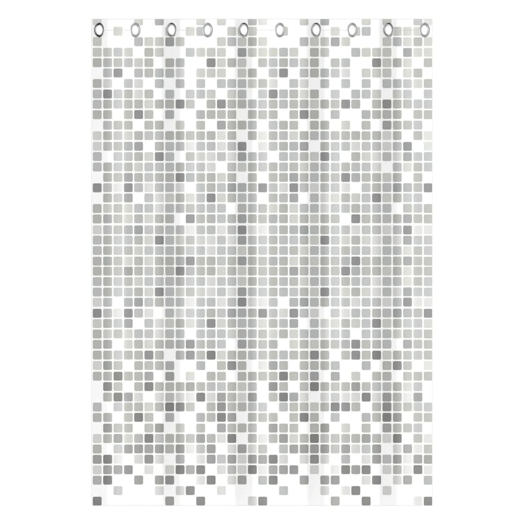EISL Perdea de duș tip mozaic, gri, 200x180x0,2 cm