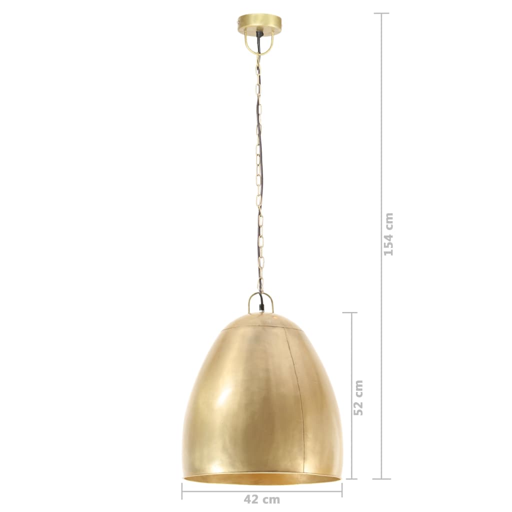 vidaXL Lampă suspendată industrială, 25 W, arămiu, 42 cm, E27, rotund