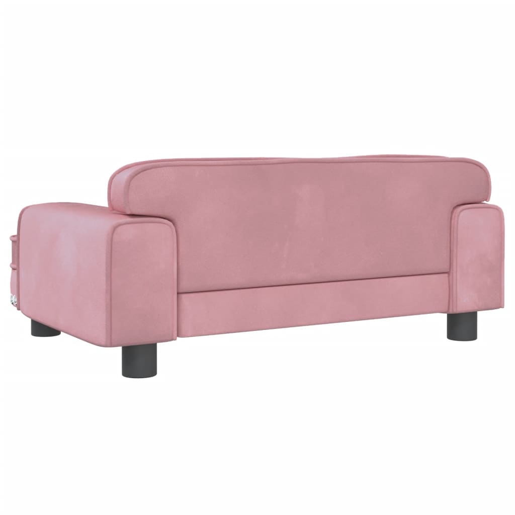 vidaXL Canapea pentru copii, roz, 70x45x30 cm, catifea