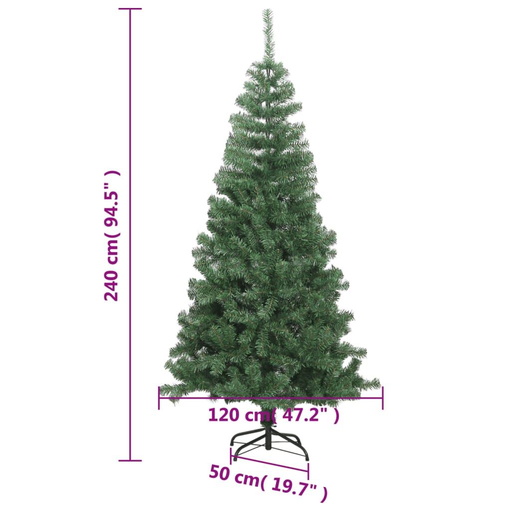 vidaXL Brad de Crăciun artificial L 240 cm, verde