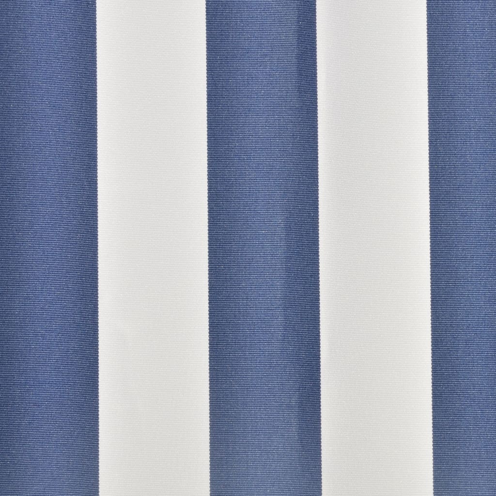 vidaXL Pânză copertină, albastru & alb, 6x3 m (cadrul nu este inclus)