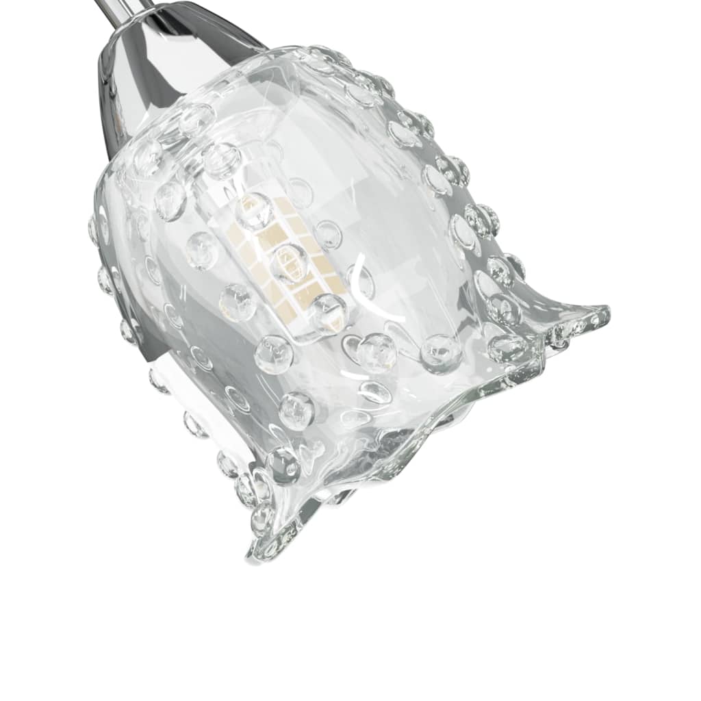 vidaXL Plafonieră cu abajururi de sticlă formă floare 4 becuri LED G9