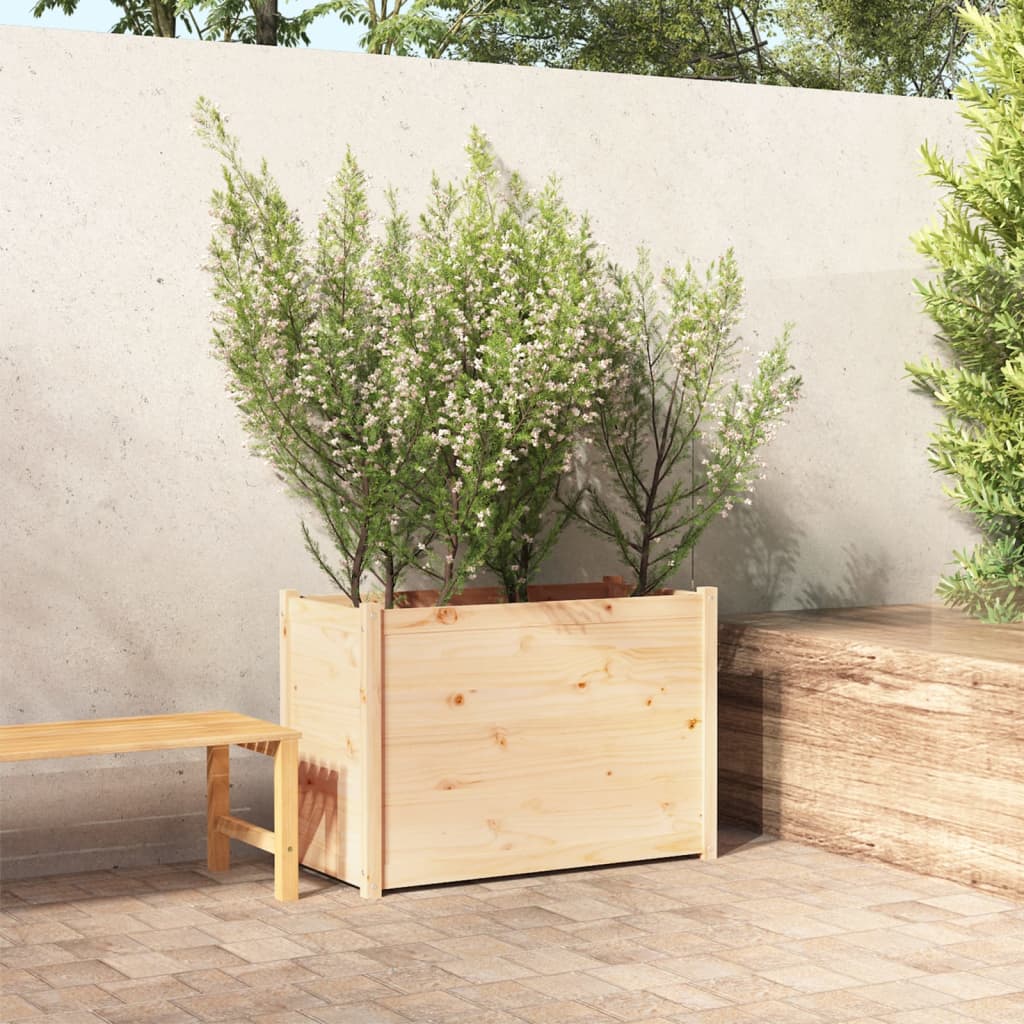 vidaXL Jardinieră de grădină, 100x50x70 cm, lemn masiv de pin