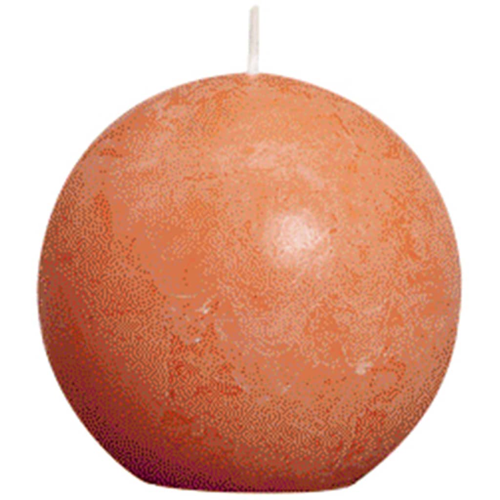 Bolsius Lumânare bilă rustică, 6 buc., portocaliu, 80 mm