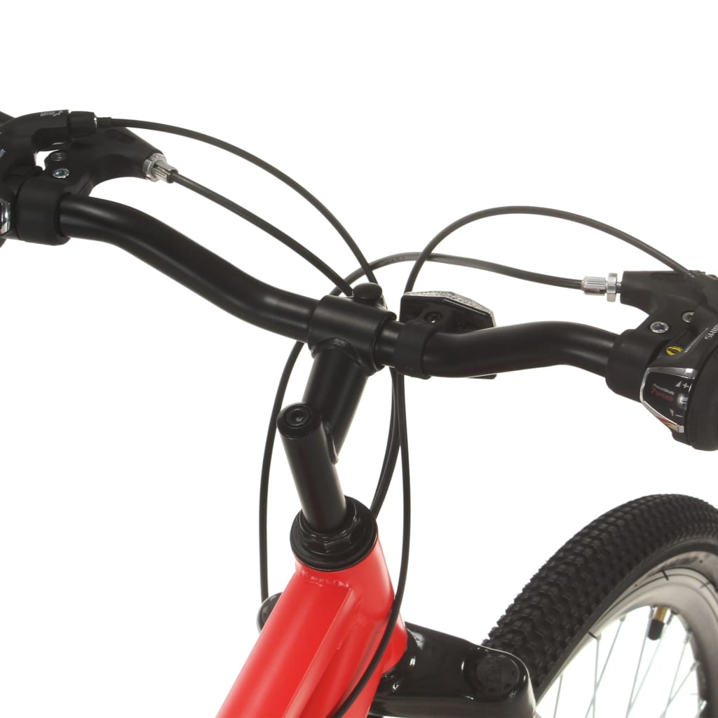vidaXL Bicicletă montană cu 21 viteze, roată 27,5 inci, roșu, 42 cm