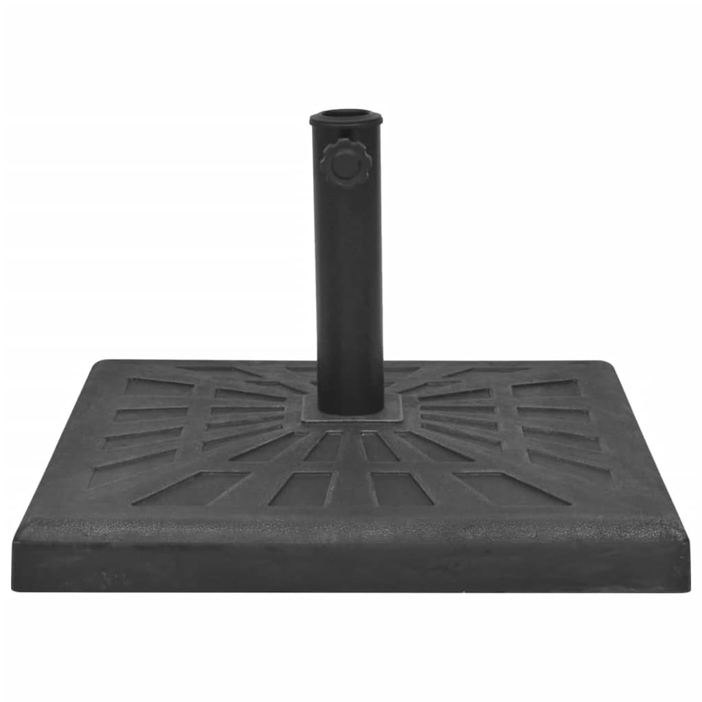 vidaXL Suport umbrelă de soare, rășină, pătrat, negru, 19 kg