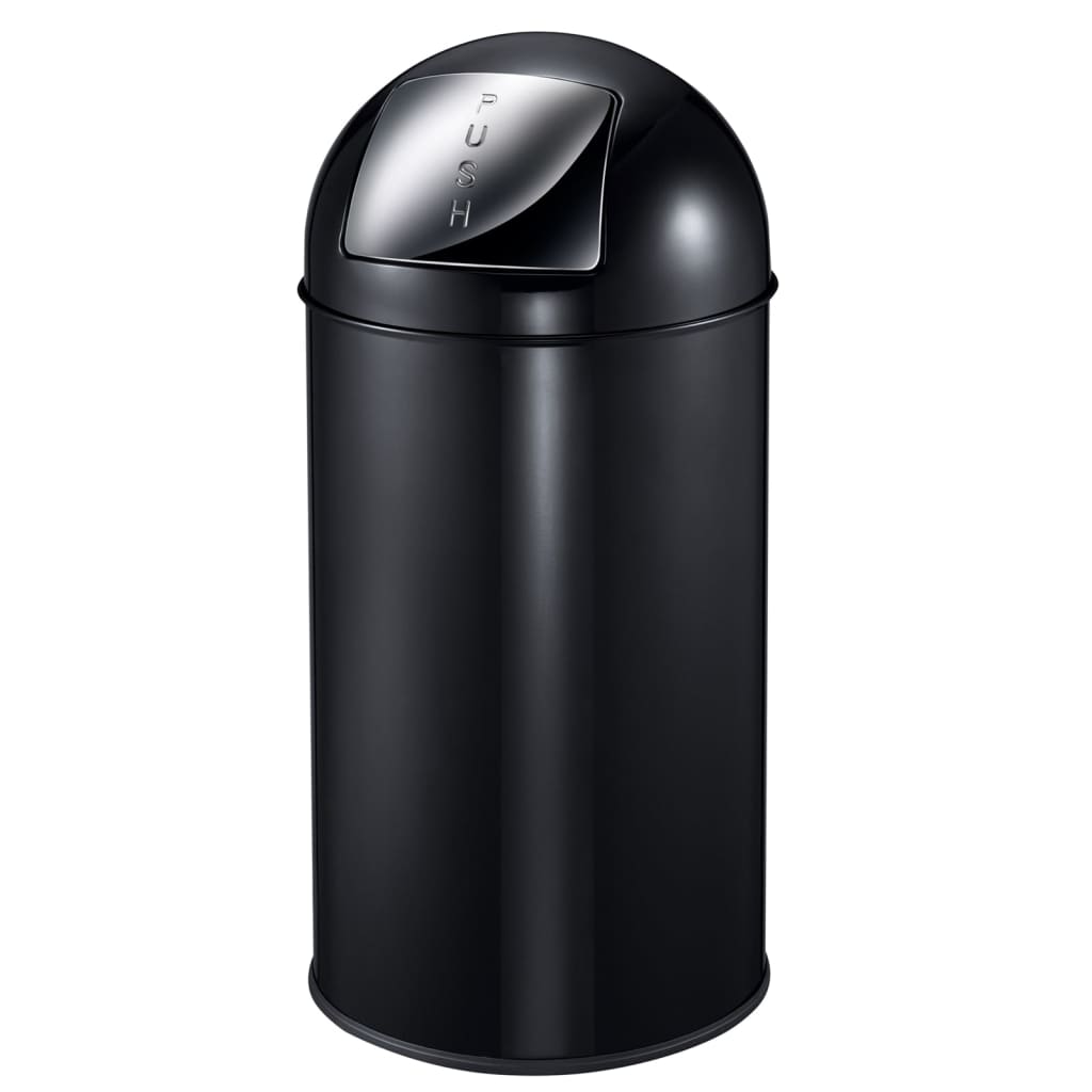 EKO Coș de gunoi cu împingere, negru, 40 L