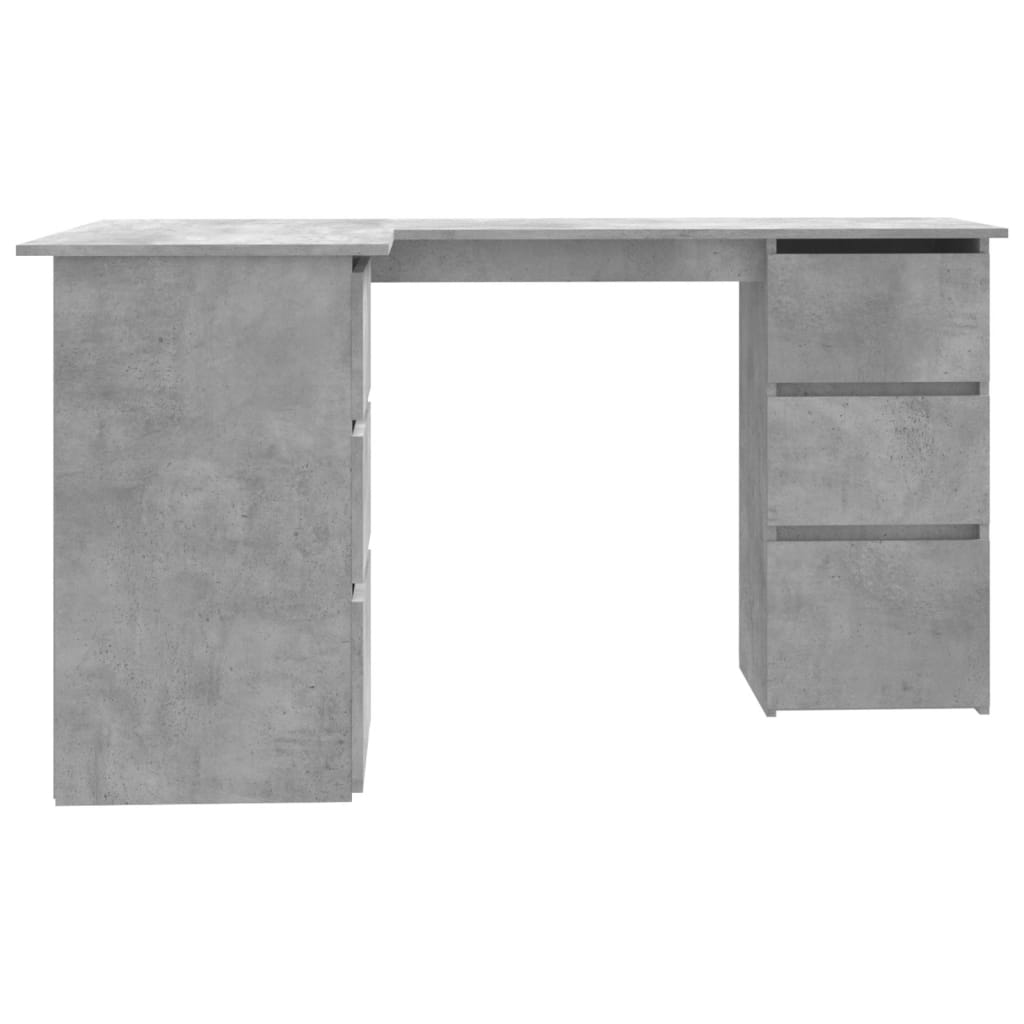 vidaXL Birou de colț, gri beton, 145 x 100 x 76 cm, PAL