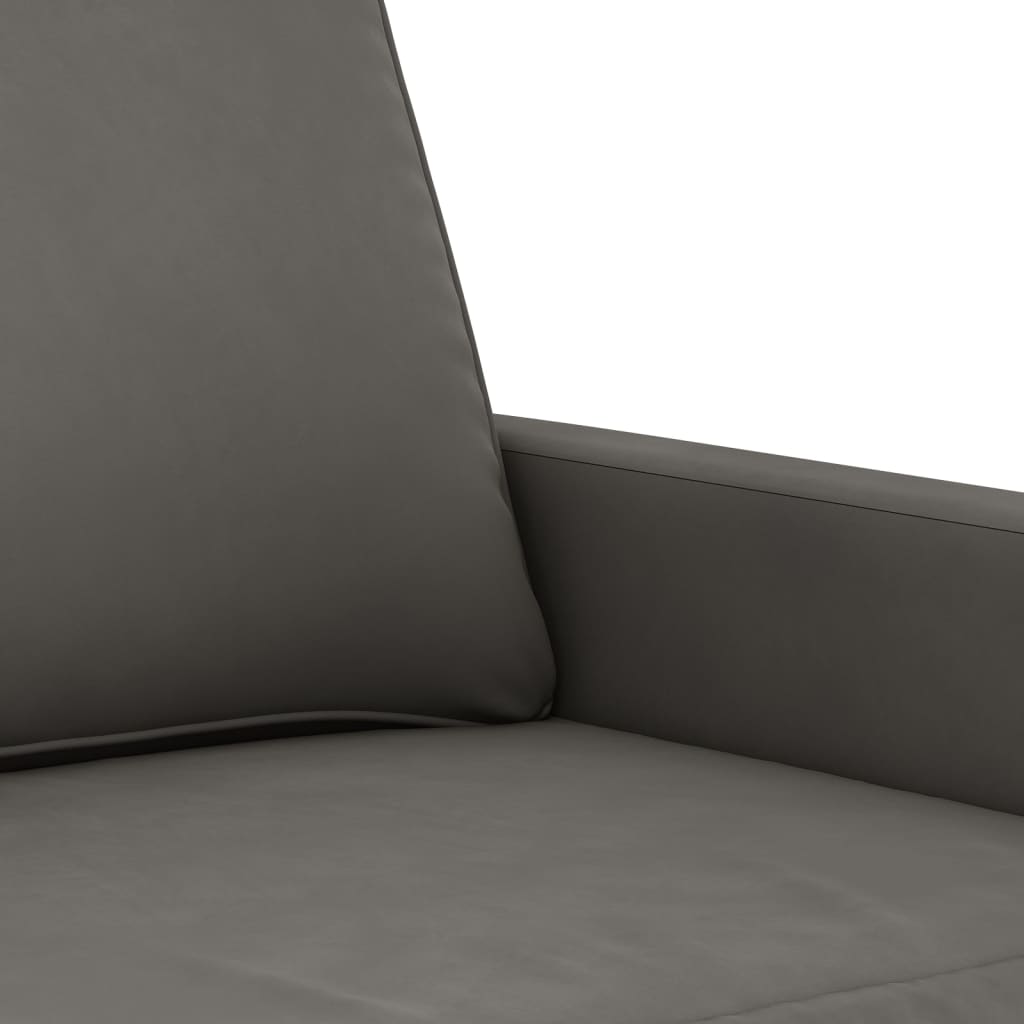vidaXL Canapea cu 2 locuri, gri închis, 140 cm, catifea