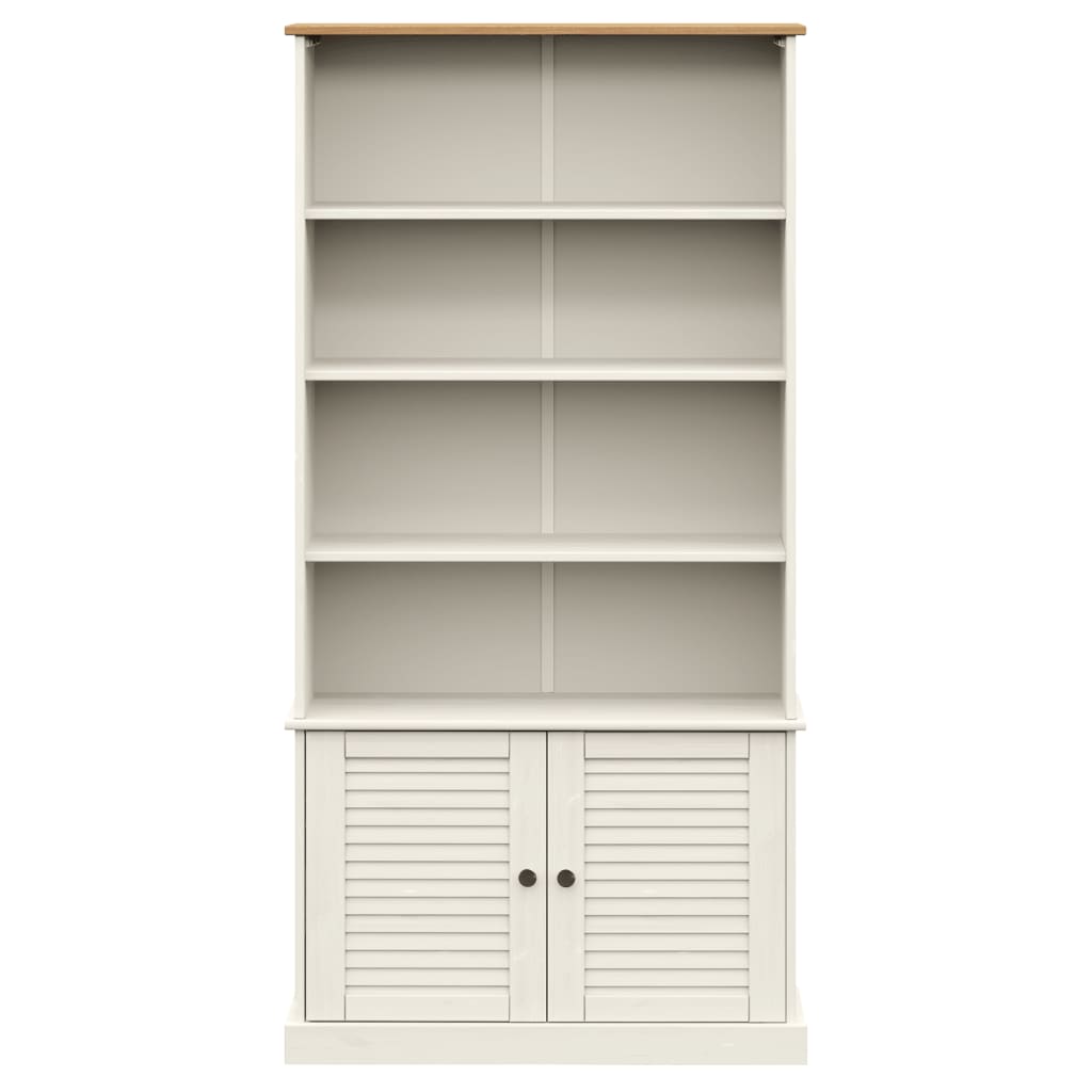vidaXL Bibliotecă „VIGO”, alb, 85x35x170 cm, lemn masiv de pin