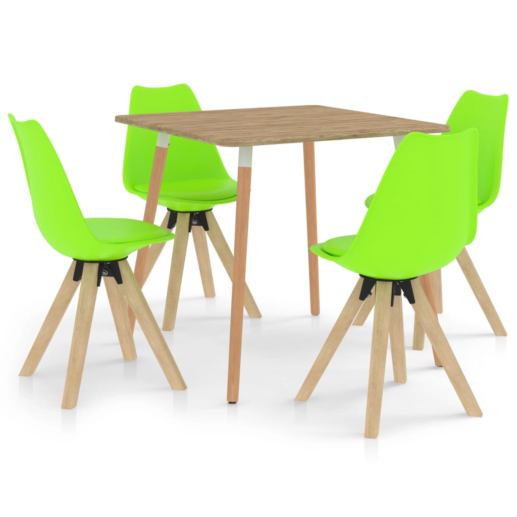 vidaXL Set mobilier de bucătărie, 5 piese, verde